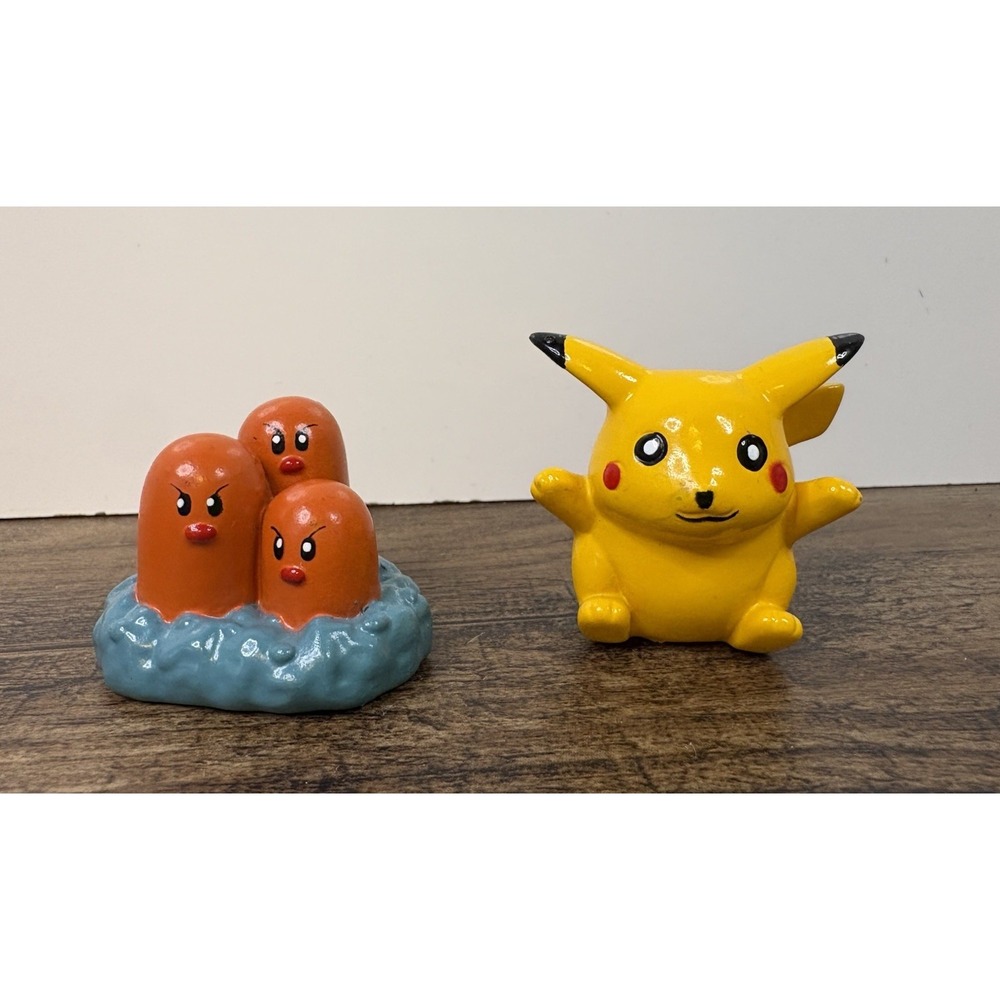 Pokémon TOMY Dugtrio & Pikachu Vintage Figure Set Cake Topper